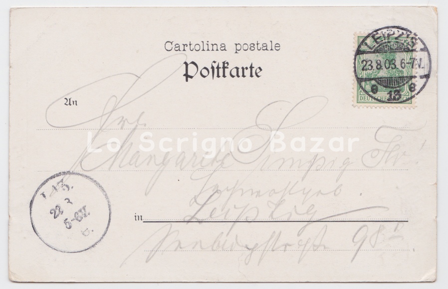 1903 cartolina A.BAUERFELD Leipzig vintage postcard AK jugendstil art nouveau